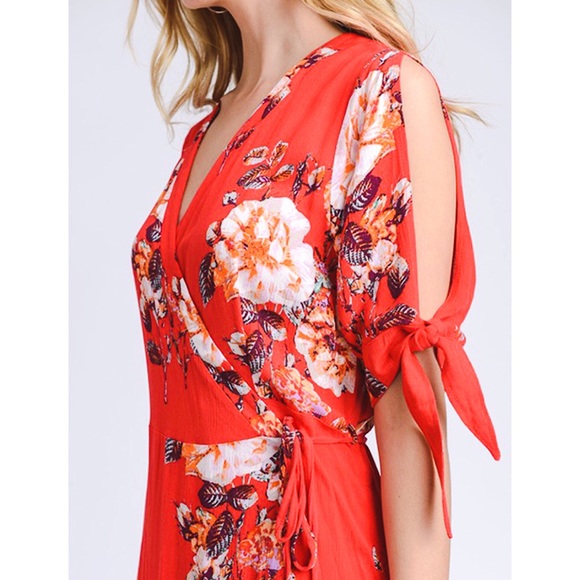 Floral Wrap Dress - Picture 2 of 8